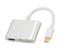 Convertidor VGA 4K para laptop, adaptador de pantalla multifunción con soporte 4K Minidp a VGA, estación de acoplamiento portátil para laptop para negocios (plateado)