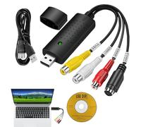 Convertidor VHS a digital, tarjeta de captura de video USB, mini reproductor de cinta DV, mini convertidor de cinta DV a digital para editar Hi8 VHS a DVD digitalizar, grabación de audio y video y