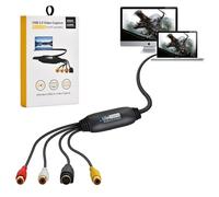 Convertidor VHS a digital, tarjeta de captura USB 2.0, dispositivo de captura de audio y video, VHS Mini DV Hi8 DVD VCR a convertidor digital para Mac y PC compatible