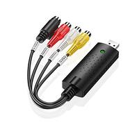 Convertidor VHS a digital USB 2 0, tarjeta de captura de vídeo, compatible con VCR, TV, Win 7, 8, 10, NTSC, PAL SECAM, fácil de operar, práctico, larga vida útil