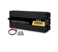 Convertidor Voltaje Onda Sinusoidal Pura 4000 W 5000 W 6000 W con Enchufe Europeo Doble 12 V CC 24 V 48 V A 110 V CA 220 V 50 Hz 60 Hz Inversor Corriente(24V,220V 50Hz,6000W)