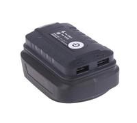Convertidores de batería funcionales de 18 V con función de luz, dos protecciones de conexión USB para dispositivos móviles, adaptador de corriente de construcción de metal ABS