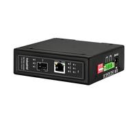 Convertidores Ethernet industriales de 10 G con gestión web y doble entrada de alimentación para entornos hostiles, convertidores industriales de fibra poeta