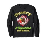 Convertirse en Vegetariano es un Gran bistec perdido Manga Larga