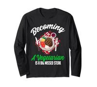 Convertirse en Vegetariano es un Gran bistec perdido Manga Larga