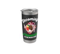 Convertirse en vegetariano es un gran bistec perdido Vaso térmico de acero inoxidable de doble pared