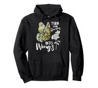 Convierte Tus sueños en alas con Cita inspiradora de Mariposas Sudadera con Capucha