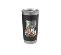 Conviértete en el amante del dragón mitología japonesa Koi Fish Art Vaso térmico de acero inoxidable de doble pared