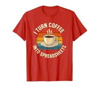 Convierto el café en Hojas de cálculo Meme de Trabajo de Oficina Divertido Camiseta