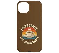 Convierto el café en Hojas de cálculo Meme de Trabajo de Oficina Divertido Carcasa para iPhone 15 Plus