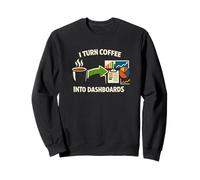 Convierto el café en Paneles de Control Analista de Datos Humor Sudadera