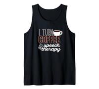 CONVIERTO EL CAFÉ EN Terapia del HABLOGÍA SLP Meme Camiseta sin Mangas