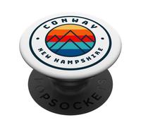 Conway New Hampshire Esquí Snowboard Esquí Viaje Familiar PopSockets PopGrip Adhesivo