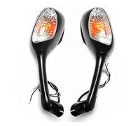 CONXEN Espejos de Moto, Retrovisor De Motocicletas Retrovisor De Vista Trasera con DIRIGIÓ Gire La Luz De La Señal Compatible con Su-zuki GSXR 600 750 1000 2006-2010 K6 K7 K8 SV650 650s(Clear)