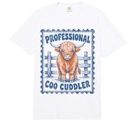 Coo Cuddler Highland Cow Escocia Ganado Escocés Comfort Colors Adult Heavyweight T-Shirt