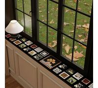 Cooalinar Alfombrilla para alféizar de Ventana,Almohadilla para alféizar de Ventana a Prueba de Polvo,Tapetes Decorativos para alféizares de Ventanas,Parte Trasera de Goma,fácil de Limpiar