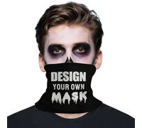 coobopet Mascarilla facial personalizada para Halloween: cubrecuellos y pasamontañas personalizados. Diseña tu propio diseño espeluznante para fiestas, disfraces y regalos de Halloween.