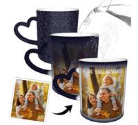 coobopet Taza personalizada con foto, taza personalizada con foto y texto termoadhesivos - 325 ml - Crea tu propia taza - Tazas de cerámica personalizadas para mamá
