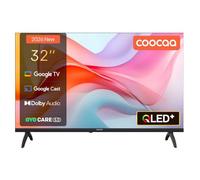 coocaa Smart TV 32 Pulgadas (80 cm) QLED, compatível com Google TV, HDR10, Dolby Audio, Bluetooth 5,1, EyeCare, Google Cast, (DVB-T/T2/C/S/S2, Ci+), Modelo 32CGQG40Z/2026