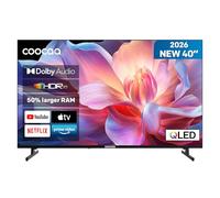 coocaa Smart TV 40 Pulgadas QLED 40CTQH38Z, 1.5GB RAM, Televisor Full HD con Netflix, Prime Video, Youtube, Disney+, Dolby Audio, HDR10, Triple Tuner (DVB-T2/C/S2), HDMI 2.1, Bluetooth, Modelo 2026
