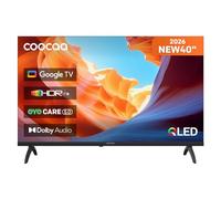 COOCAA Smart TV 40CGQH40Z QLED de 40” (100 cm), Full HD 1920 × 1080, Google TV, HDR10, Dolby Digital Plus, Wi-Fi, Bluetooth, DVB-T2/C/S2, 2 HDMI, 2 USB