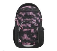 Coocazoo Byte - Mochila escolar ergonómica y ajustable, altura y tamaño ajustable, con correa para el pecho y cinturón de cadera, a partir de 3er grado, Pink Illusion - Negro-Pink, Pink Illusion