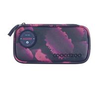 coocazoo Estuche con parche de , estuche para lápices, compartimento principal grande, trabillas para compás y escuadra, compartimento horario, bolsillo con cremallera, a partir de 3 grados, Berry