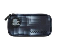 coocazoo Estuche con parche de , estuche para lápices, compartimento principal grande, trabillas para compás y escuadra, compartimento horario, bolsillo con cremallera, a partir de 3 grados, Shadow