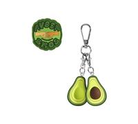 coocazoo Juego de Etiquetas y Parches de Velcro para Mochilas Escolares Mate, Joker & Porter, diseño y Colgante, Intercambiables e Individuales, a Partir de 3 Grados, Avocabros - Verde, Medium, Set