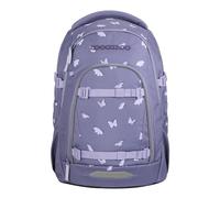 Coocazoo Macuto de macuto ergonómico y ajustable, altura y tamaño ajustable, con correa para el pecho y cinturón de cadera, a partir de 3 grados, Reflective Wings - Púrpura, Alas reflectantes