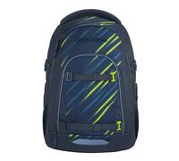 Coocazoo Macuto de macuto ergonómico y ajustable, altura y tamaño ajustable, con correa para el pecho y cinturón de cadera, a partir de 3 grados, Fast Lime - Negro-Azul, Fast Lime