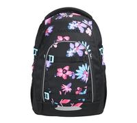 Coocazoo Macuto de macuto ergonómico y ajustable, altura y tamaño ajustable, con correa para el pecho y cinturón de cadera, a partir de 3 grados, Floral Artnight - Negro-Azul, Floral Artnight