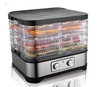 COOCHEER Deshidratador de Alimentos 8 Pisos Bandejas, Deshidratador de Frutas y Verduras 400W con Temporizador 72H y Temperatura ajustable,Pantalla LCD,sin BPA
