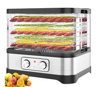 COOCHEER Deshidratador de Alimentos 8 Pisos Bandejas, Deshidratador de Frutas y Verduras 400W con Temporizador 72H y Temperatura Ajustable,Ajuste mecanico,sin BPA Red