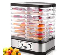 COOCHEER Deshidratador de Alimentos 8 Pisos Bandejas, Deshidratadora de Frutas, Deshidratador de Frutas y Verduras 400W con Temporizador 72H y Temperatura Ajustable, Ajuste mecanico, sin BPA