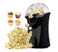 COOCHEER - Máquina para hacer palomitas (calibre ancho, con vaso medidor y tapa extraíble, 1200 W) Negro