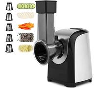 COOCHEER Rallador eléctrico de verduras, rallador eléctrico con 5 cuchillas cónicas, cortador de verduras, cortador de ensalada, rallador multifunción de verduras