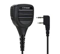 COODIO Micrófono 2 Pin Superior IP54 Impermeable Micro Altavoz Auriculares Policía Microfono Seguridad y Bodyguard para Kenwood Baofeng Wouxun Transceptor