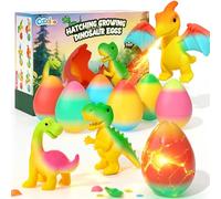 Coodoo Huevos de dinosaurio para niños - Pack de 6 juguetes de dinosaurios para niñas y niños, regalos de cumpleaños y Pascua para niños a partir de 3 años, regalos para niñas para 3, 4, 5, 6, 7, 8