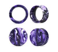 COOEAR Tapones para los oídos, túnel, medidores para orejas, dilatadores dobles acampanados, 2 pares de pendientes acrílicos de colores.