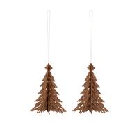 Cooee Design Adorno decorativo Paper Pinetree set de 2 Coffee