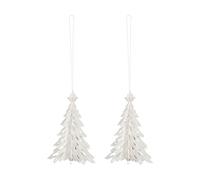 Cooee Design Adorno decorativo Paper Pinetree set de 2 Natural