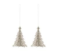 Cooee Design Adorno decorativo Paper Pinetree set de 2 Sand