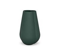 Cooee Design Clover - Jarrón de cerámica (25 cm, 17 cm), Color Verde Oscuro