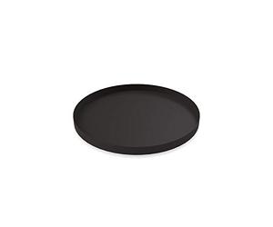Cooee Design HI-012-BK - Bandeja circular de acero inoxidable en color negro, dimensiones: 30 x 30 x 2 cm