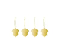 Cooee Design Set de 4 colgantes de navidad Cooee latón Acorn