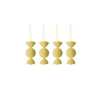 Cooee Design Set de 4 colgantes de navidad Cooee latón Caramel