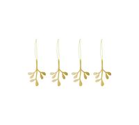 Cooee Design Set de 4 colgantes de navidad Cooee latón Mistletoe