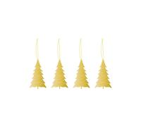 Cooee Design Set de 4 colgantes de navidad Cooee latón Tree