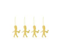 Cooee Design Set de 4 colgantes de navidad Cooee latón Trumpet boy